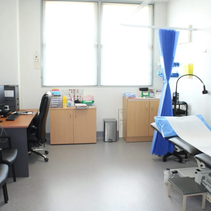 A consulting room at High Street Family Practice