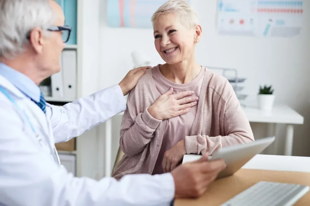 A doctor consulting with a patient at High Street Family Practice